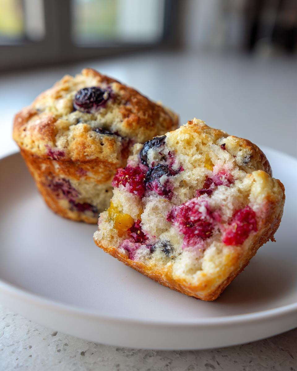 Cottage Cheese & Berry Muffins - detail 2