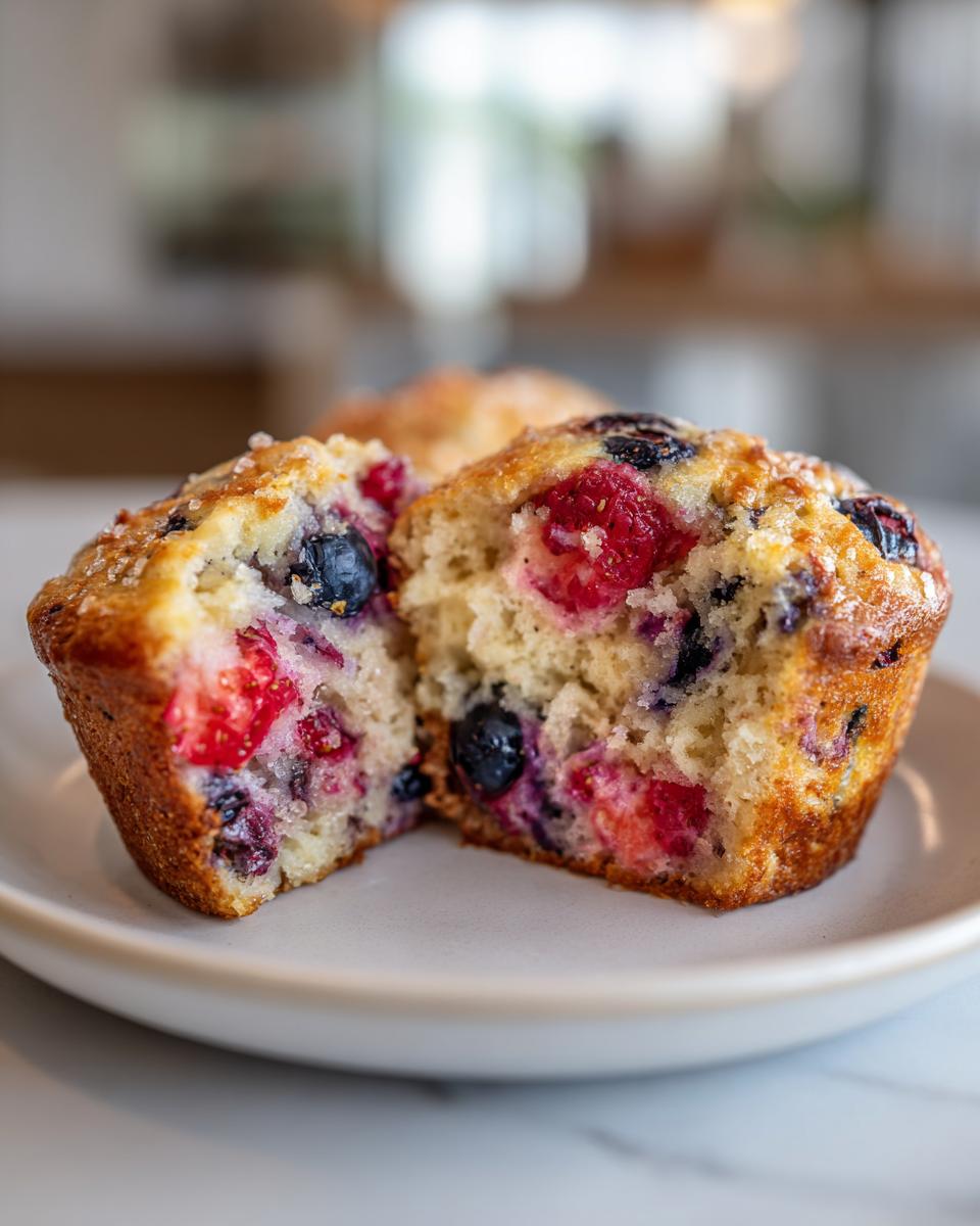 Cottage Cheese & Berry Muffins - detail 3