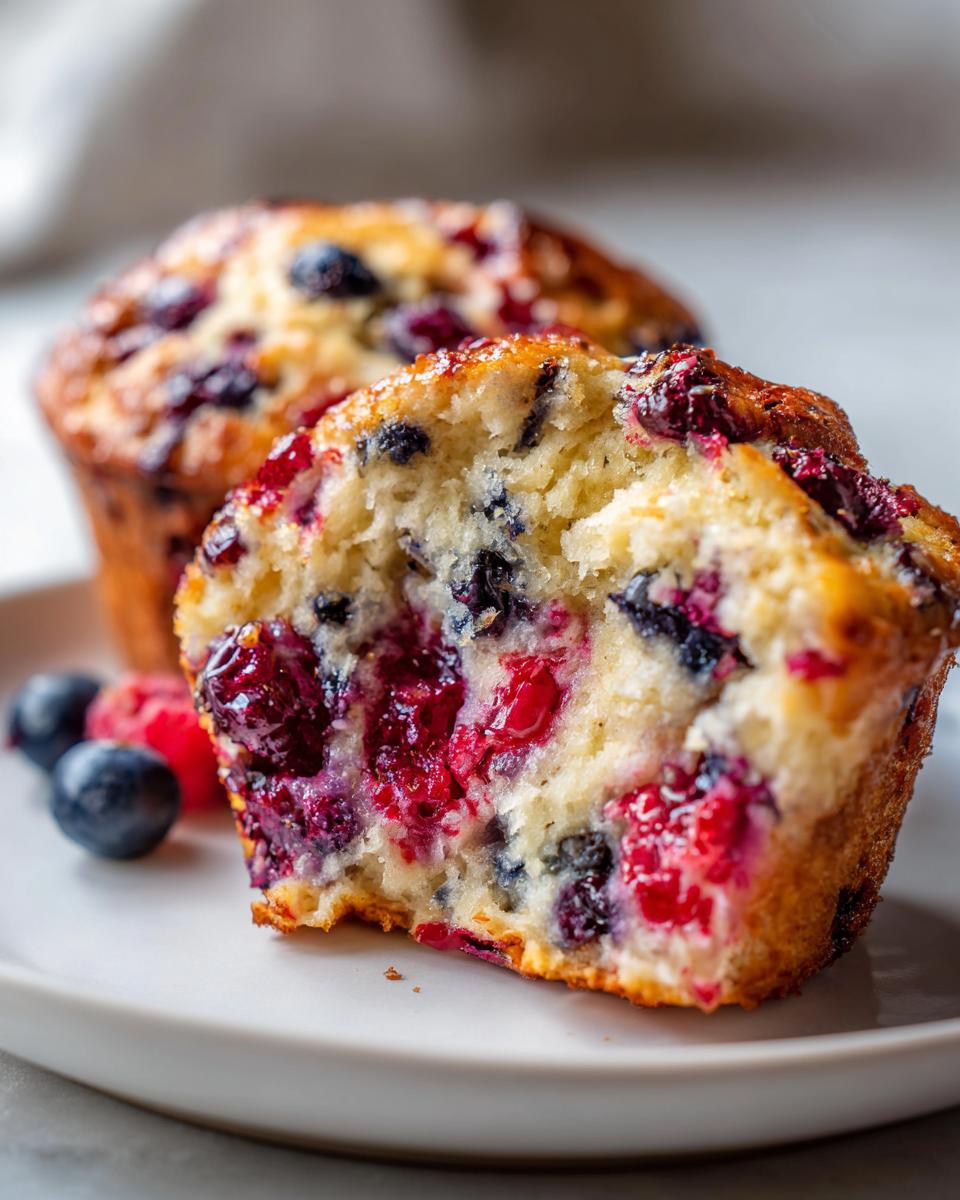 Cottage Cheese & Berry Muffins