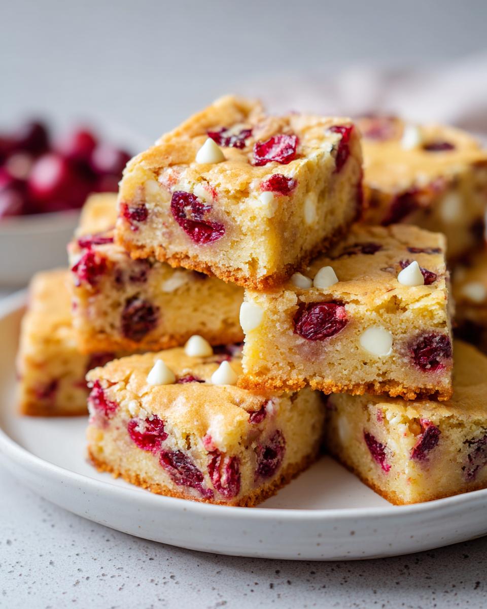 Irresistible Cranberry White Chocolate Blondies in 40 Minutes 6 Cranberry White Chocolate Blondies You’ll Love - detail 1