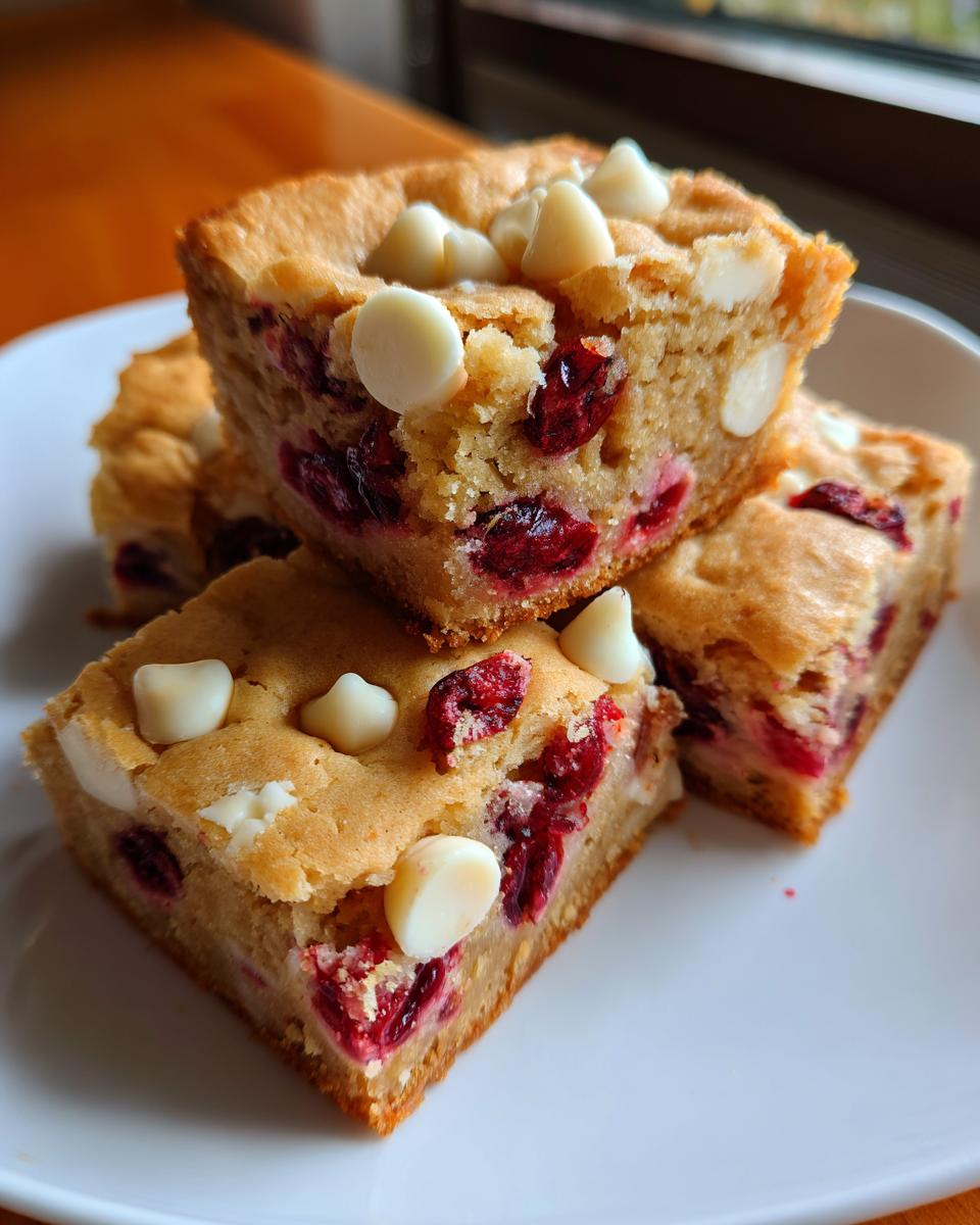 Irresistible Cranberry White Chocolate Blondies in 40 Minutes 8 Cranberry White Chocolate Blondies You’ll Love - detail 3
