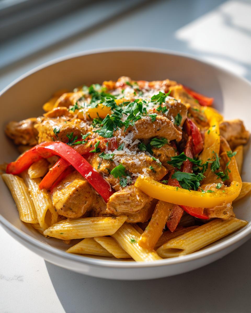 30-Minute Creamy Cajun Pasta with Chicken & Peppers You'll Crave 6 Creamy Cajun Pasta with Chicken & Peppers - detail 1