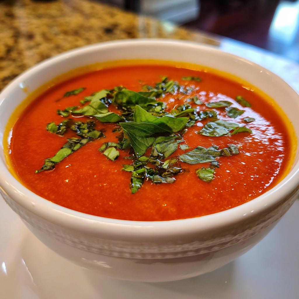 Creamy Tomato Basil Soup (No Cream!) - Tasty