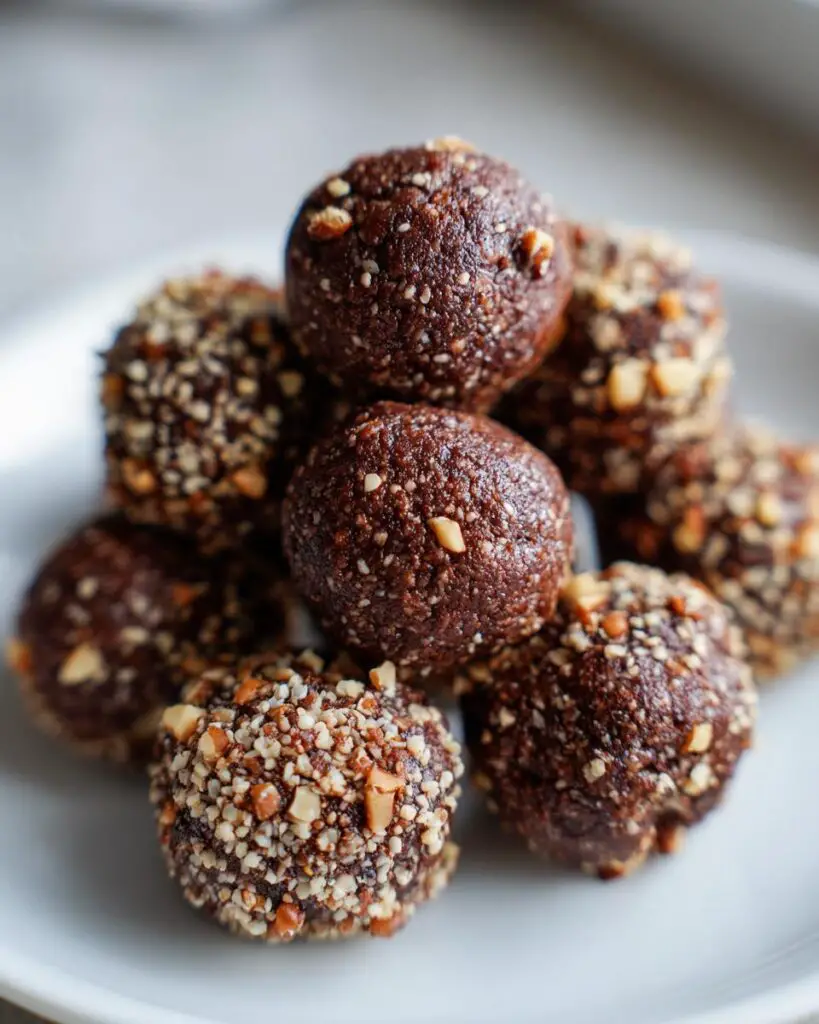 Dark Chocolate–Walnut Energy Bites