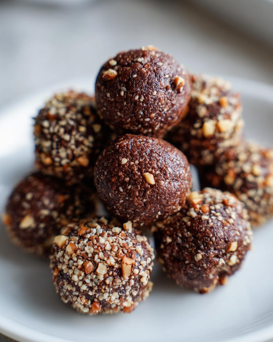Dark Chocolate–Walnut Energy Bites