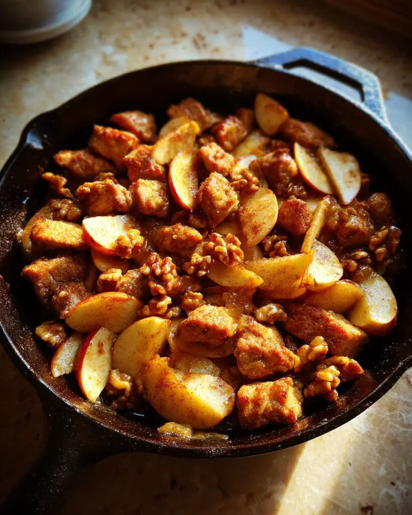 Fall Harvest Apple & Walnut Pork Skillet