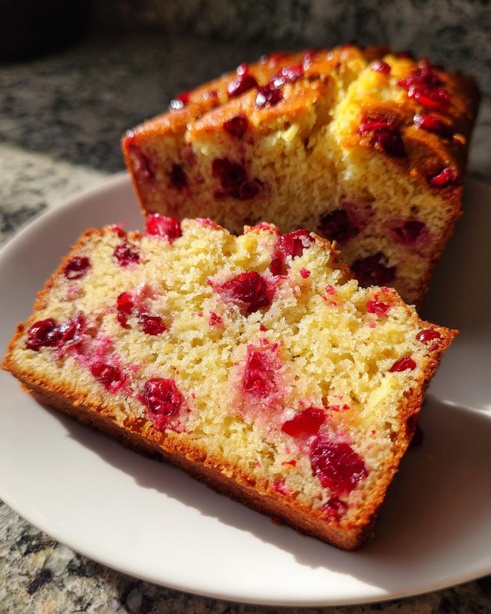 Festive Cranberry Orange Bread - detail 1