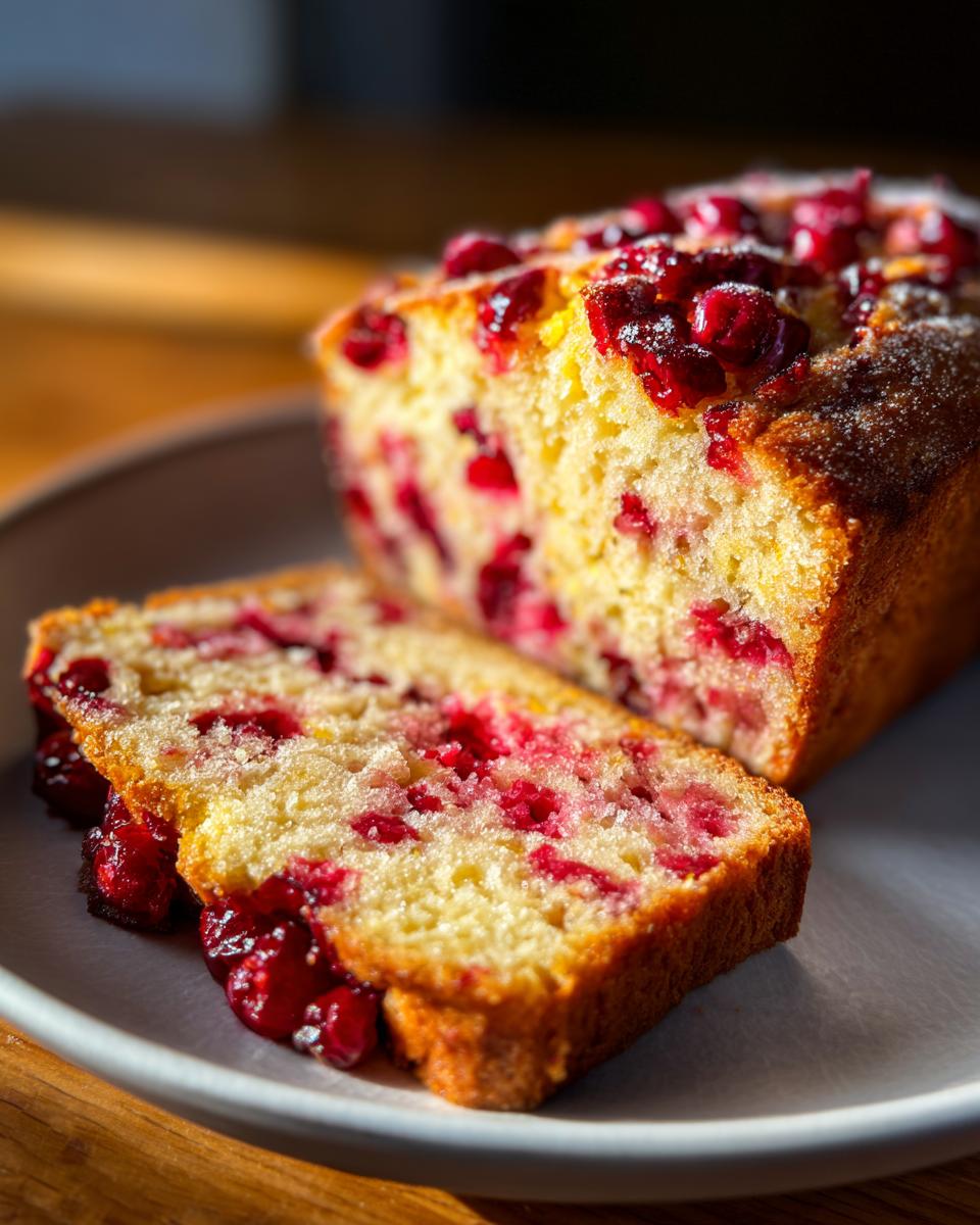 Festive Cranberry Orange Bread - detail 2