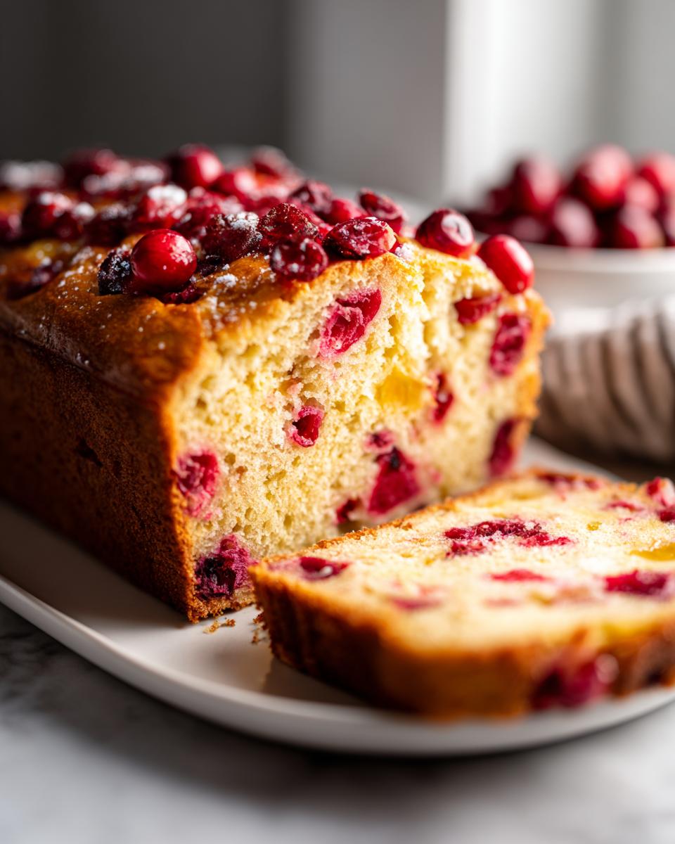 Festive Cranberry Orange Bread - detail 3