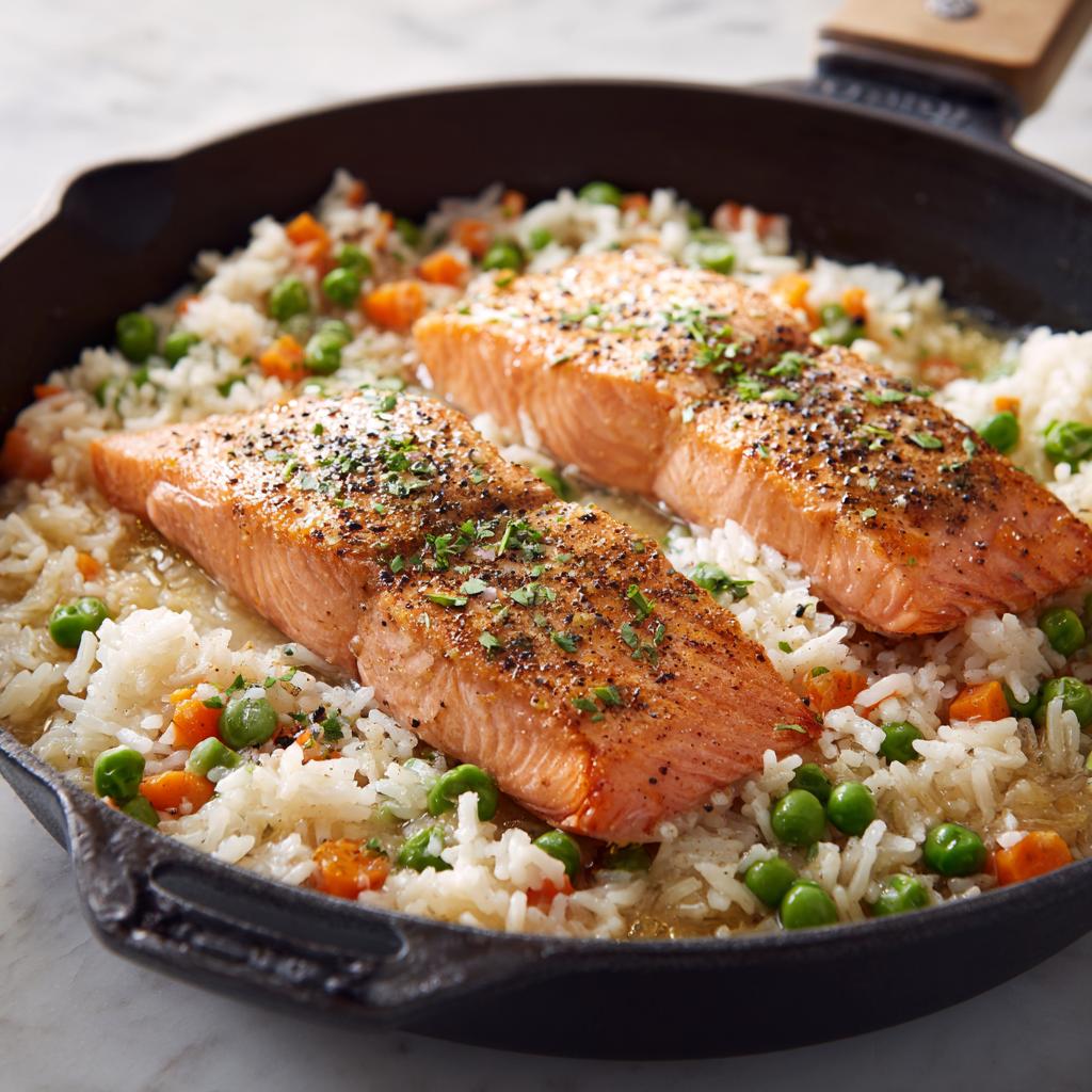 Easy 5-Ingredient Salmon Rice One-Pot for Busy Nights 5 Five-Ingredient Salmon Rice One-Pot - detail 1