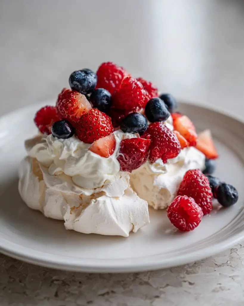 Fourth of July Berry Pavlova