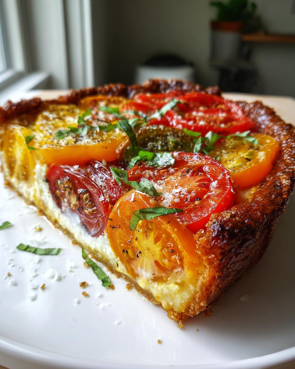 Irresistible Heirloom Tomato Pie with Yogurt Crust in 40 Minutes 6 Heirloom Tomato Pie with Yogurt Crust - detail 2