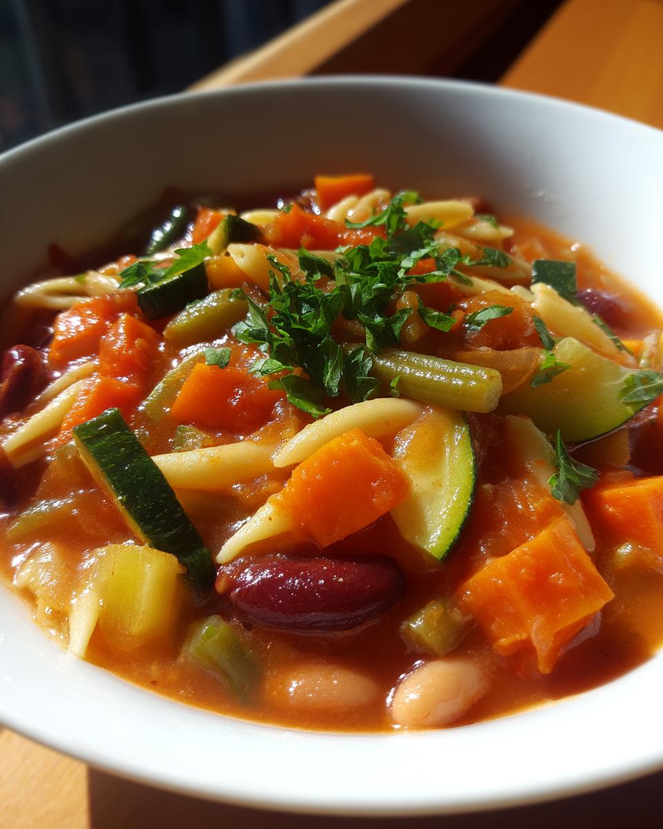 Italian Minestrone Soup - detail 1