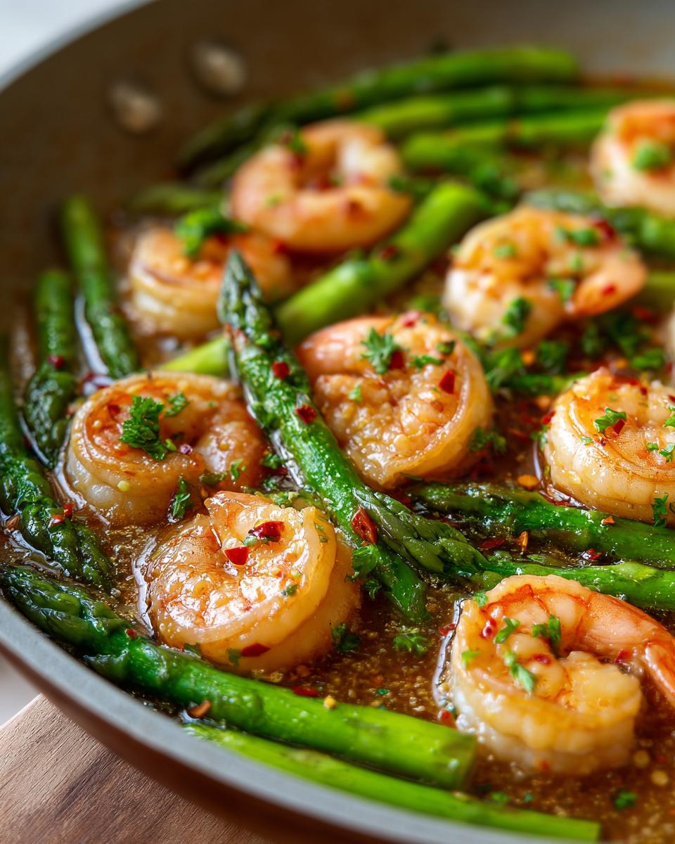Lemon–Butter Shrimp and Asparagus Skillet - detail 2