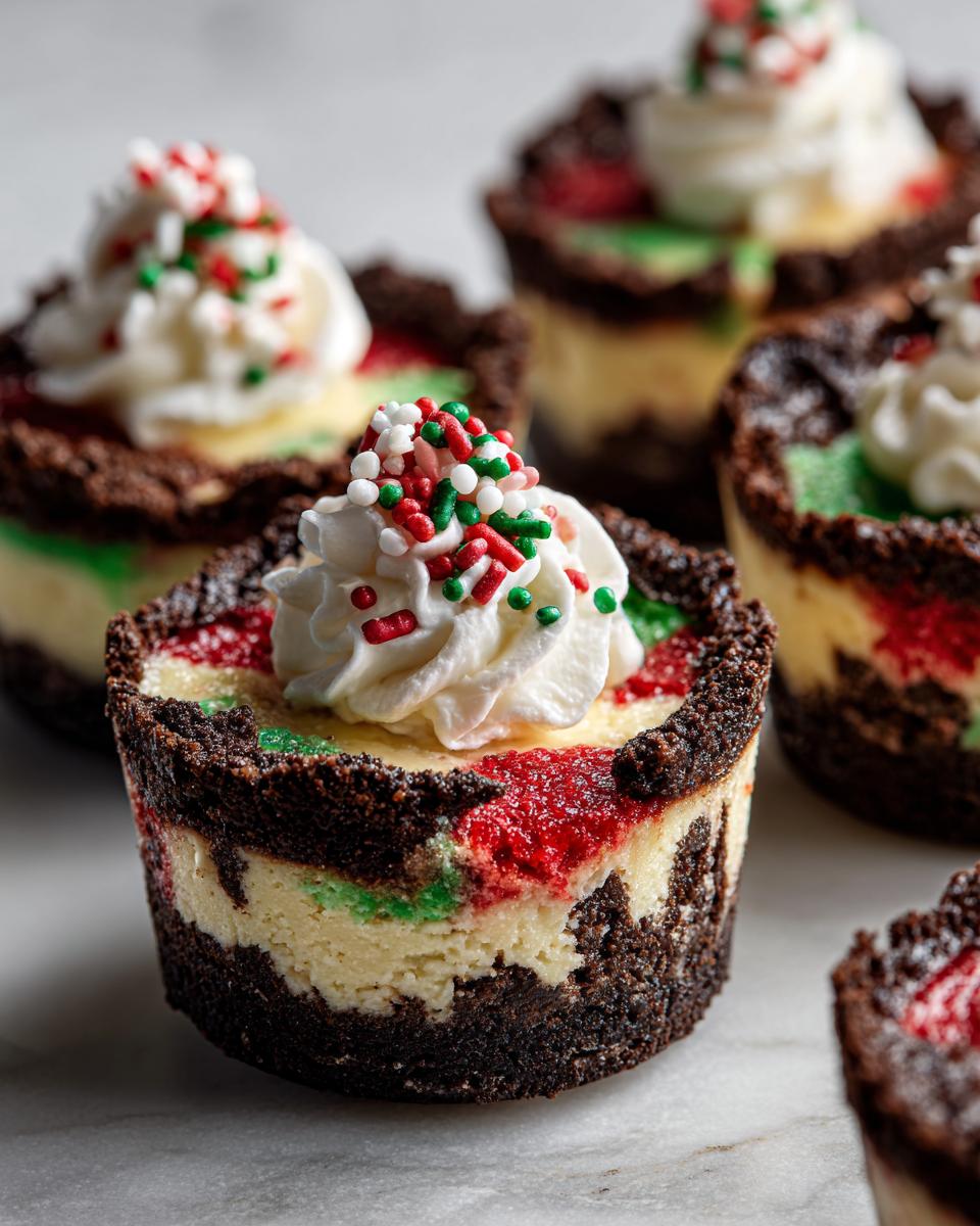 25 Irresistible Mini Christmas Cheesecakes with Oreo Crust Magic 7 Mini Christmas Cheesecakes with Oreo Crust - detail 2