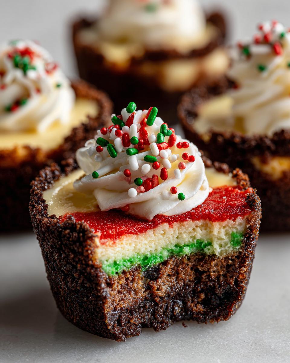 25 Irresistible Mini Christmas Cheesecakes with Oreo Crust Magic 8 Mini Christmas Cheesecakes with Oreo Crust - detail 3