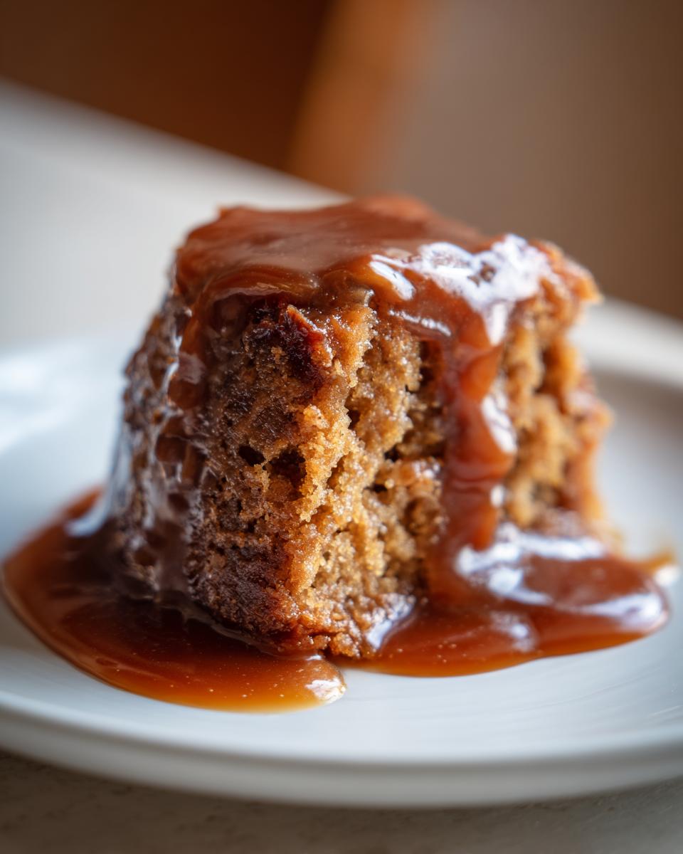 Moist Old-Fashioned Sticky Toffee Pudding with Warm Sauce in 5 Easy Steps 6 Old-Fashioned Sticky Toffee Pudding with Warm Sauce - detail 1