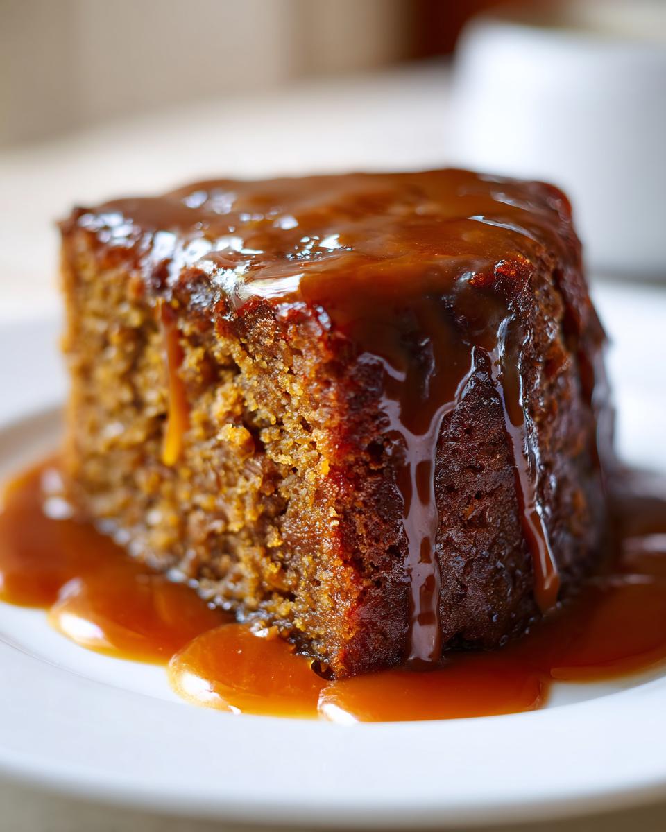 Moist Old-Fashioned Sticky Toffee Pudding with Warm Sauce in 5 Easy Steps 7 Old-Fashioned Sticky Toffee Pudding with Warm Sauce - detail 2