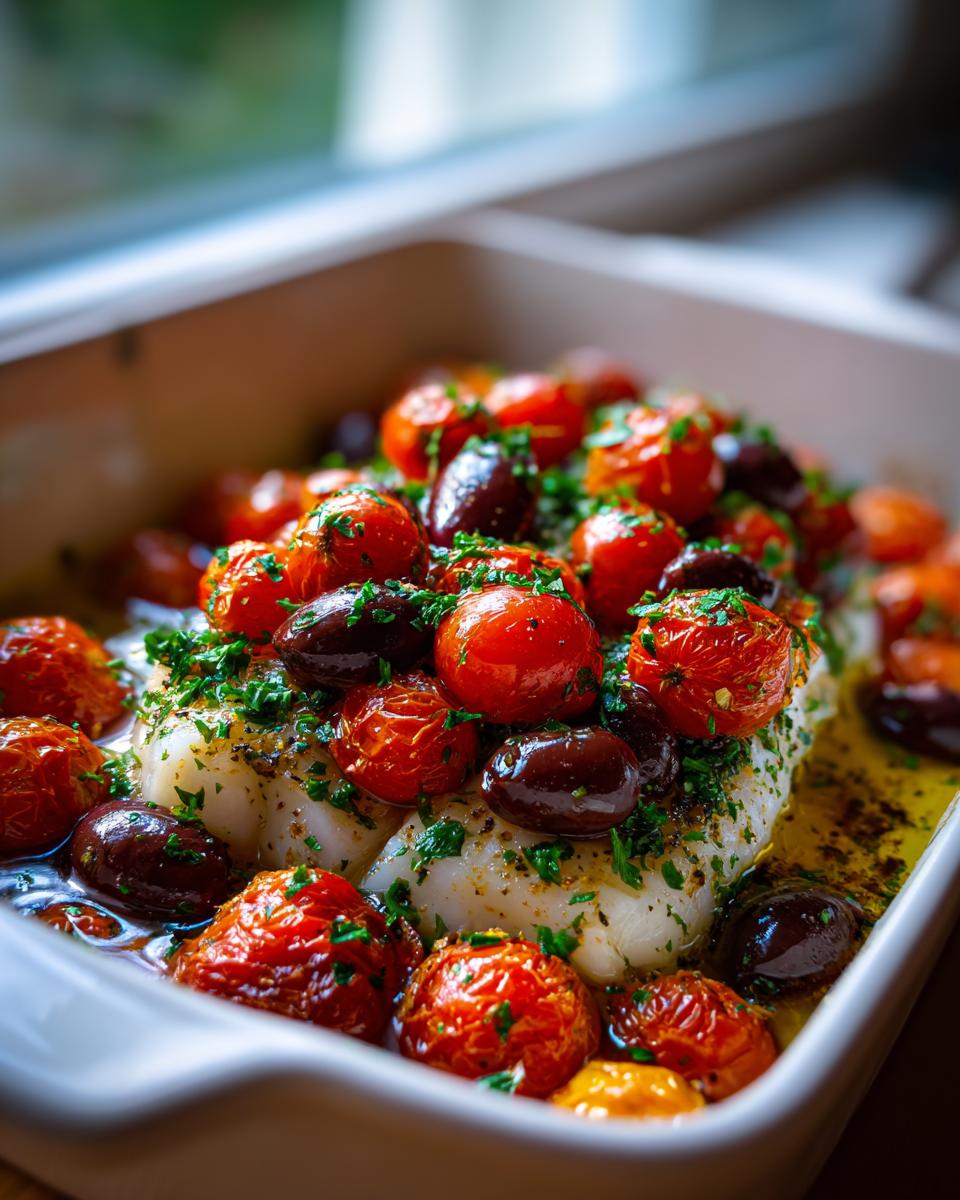 Oven-Roasted Cod with Tomatoes & Olives - detail 2