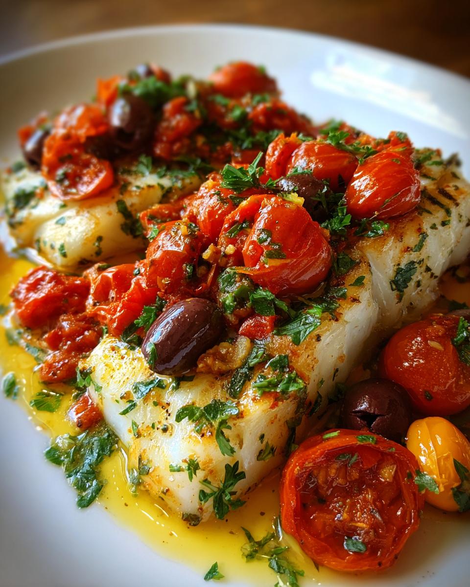 Oven-Roasted Cod with Tomatoes & Olives - detail 2