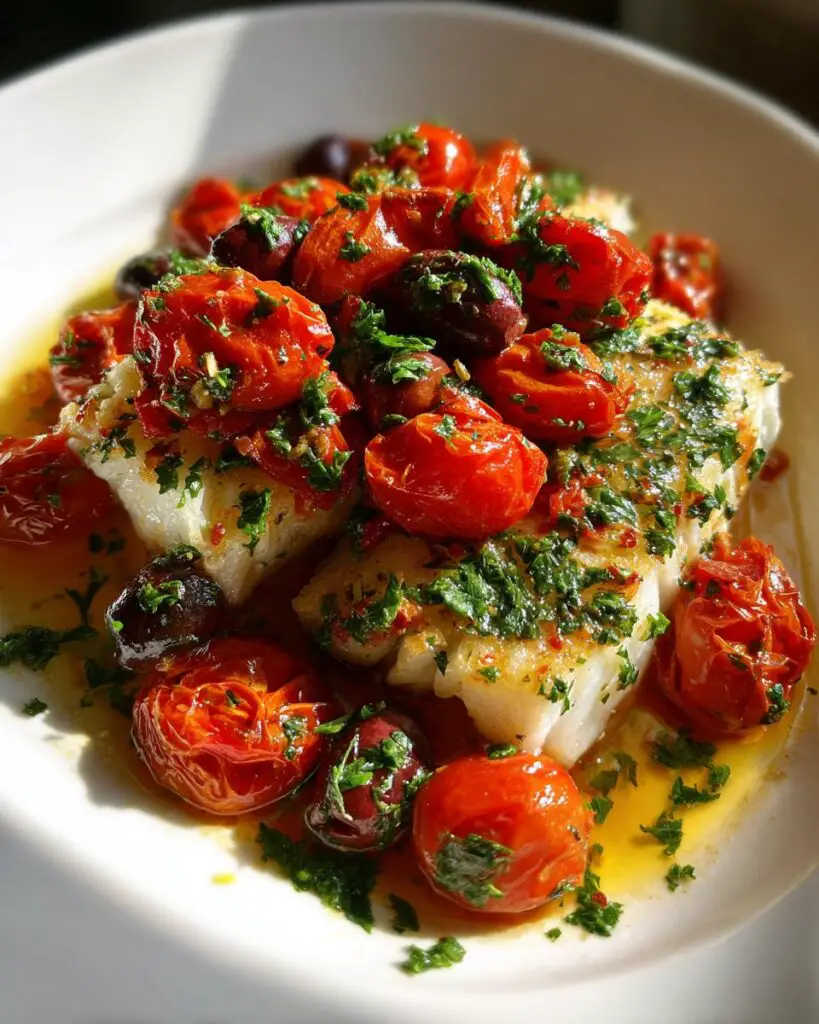 Oven-Roasted Cod with Tomatoes & Olives
