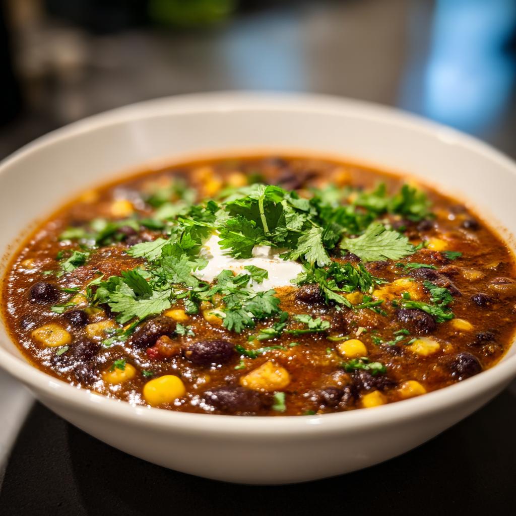 Spicy Black Bean & Corn Soup - Tasty
