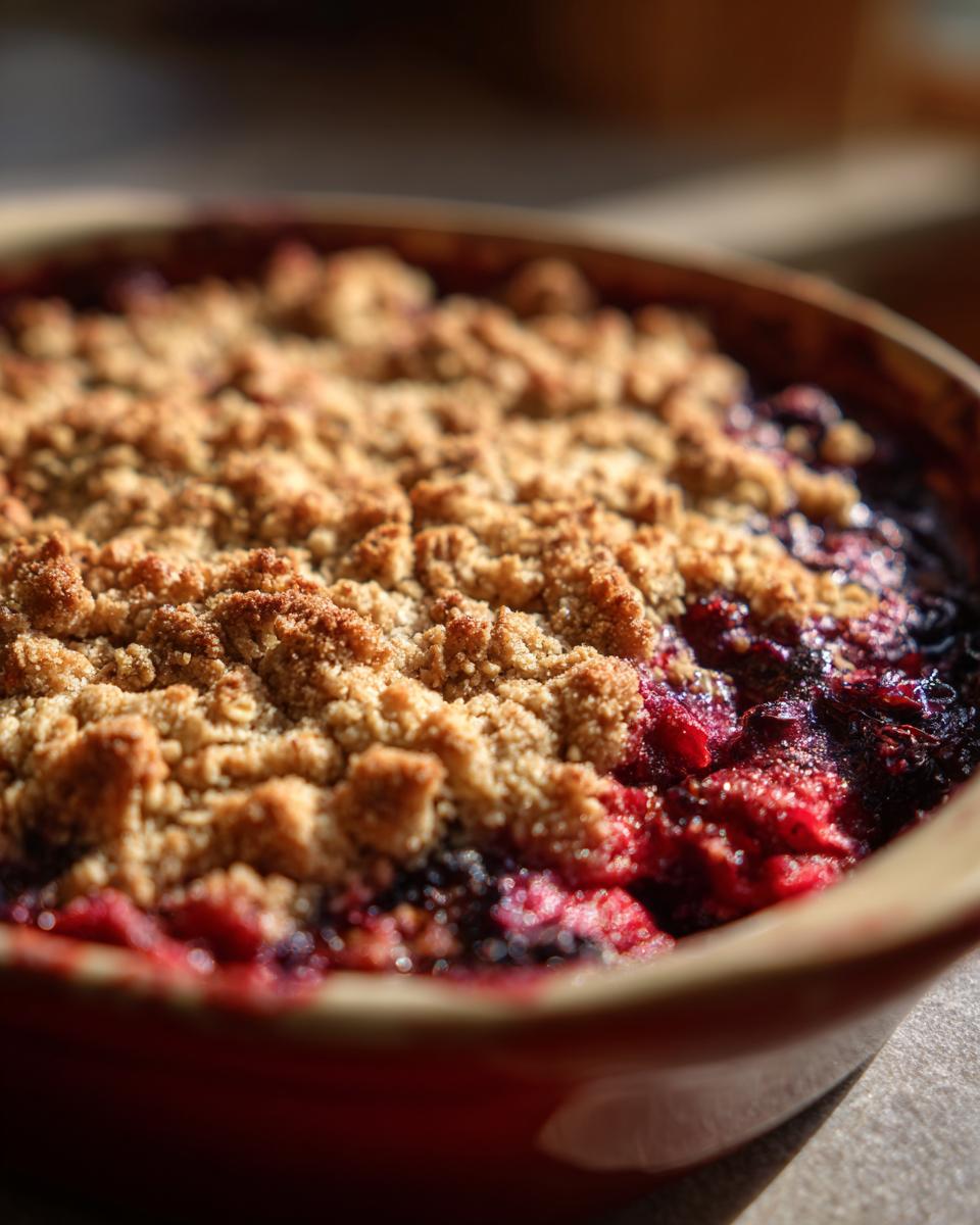 Summer Berry Crisp with Oat Topping - detail 1