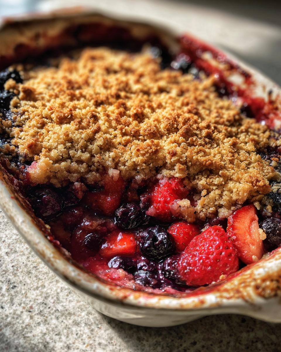 Summer Berry Crisp with Oat Topping - detail 1