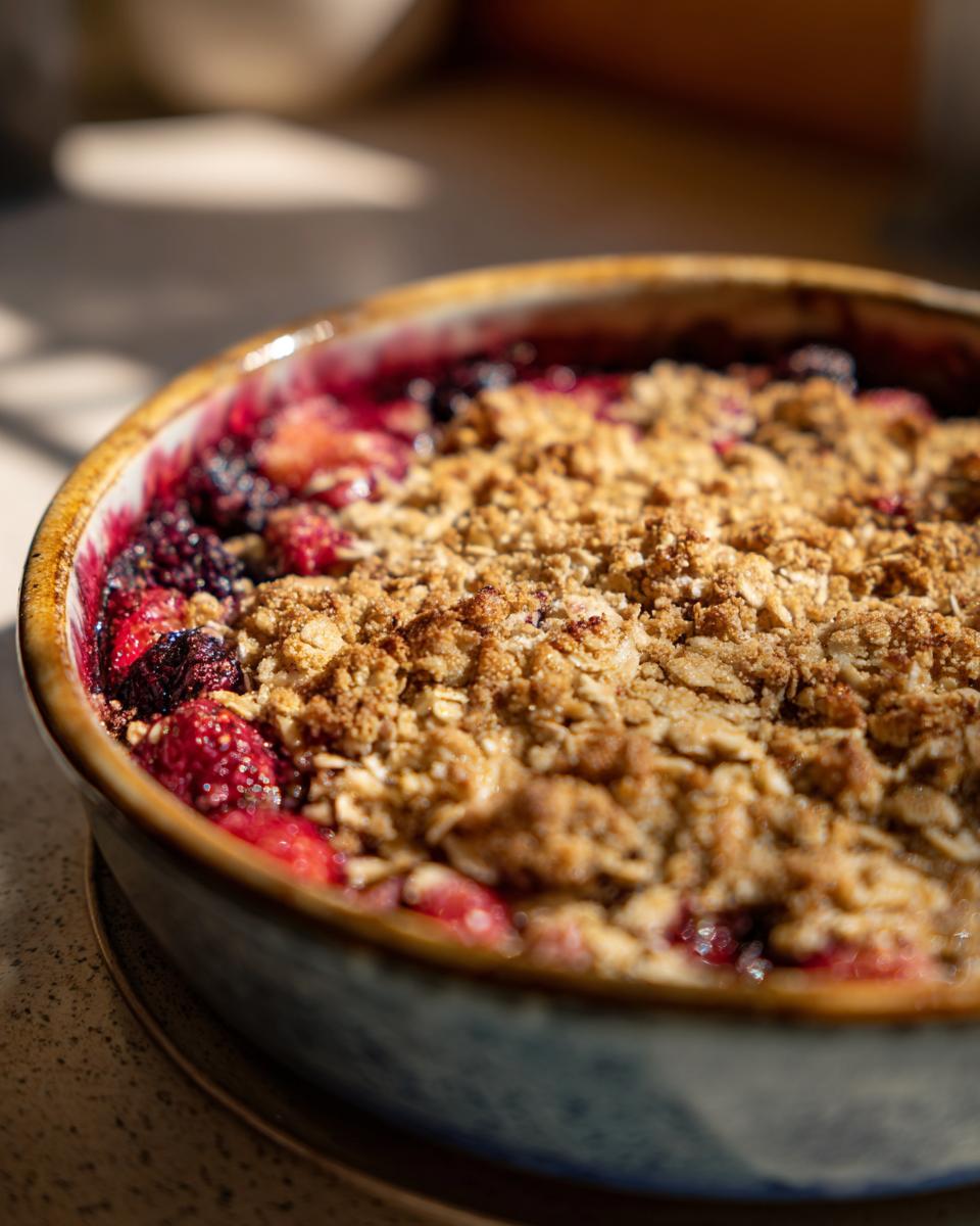 Summer Berry Crisp with Oat Topping - detail 2