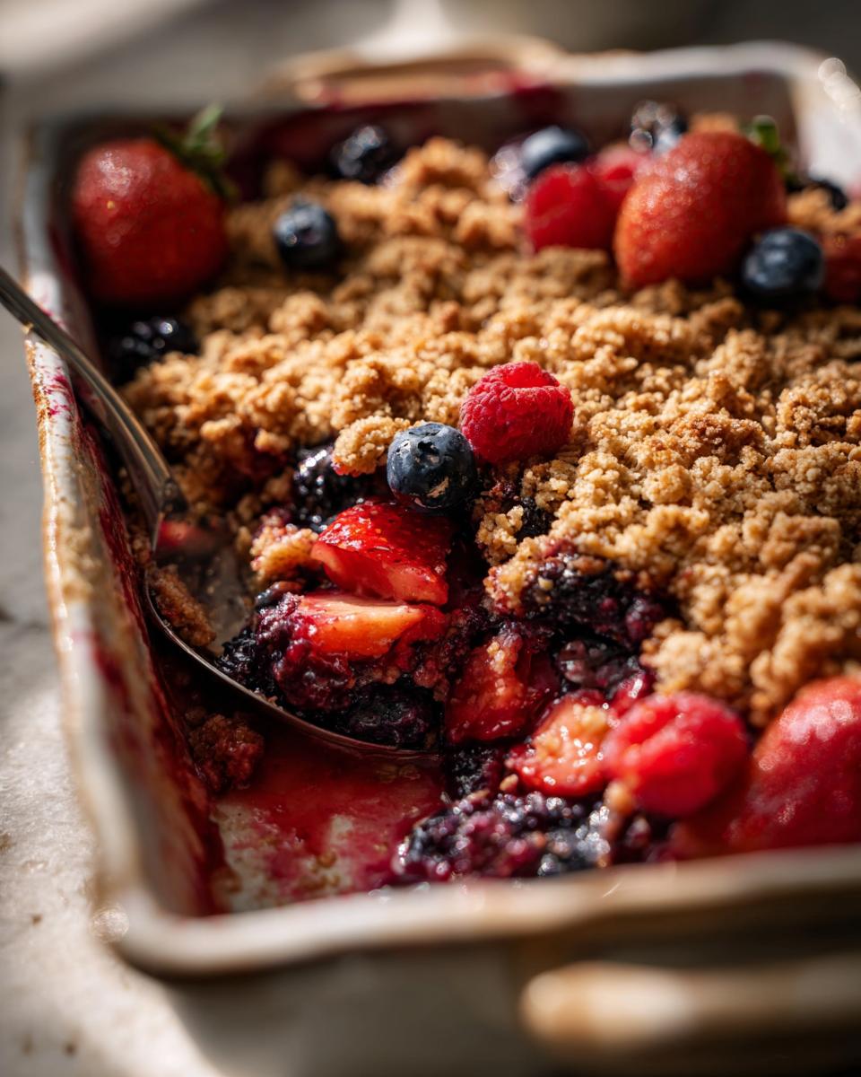 Summer Berry Crisp with Oat Topping - detail 2
