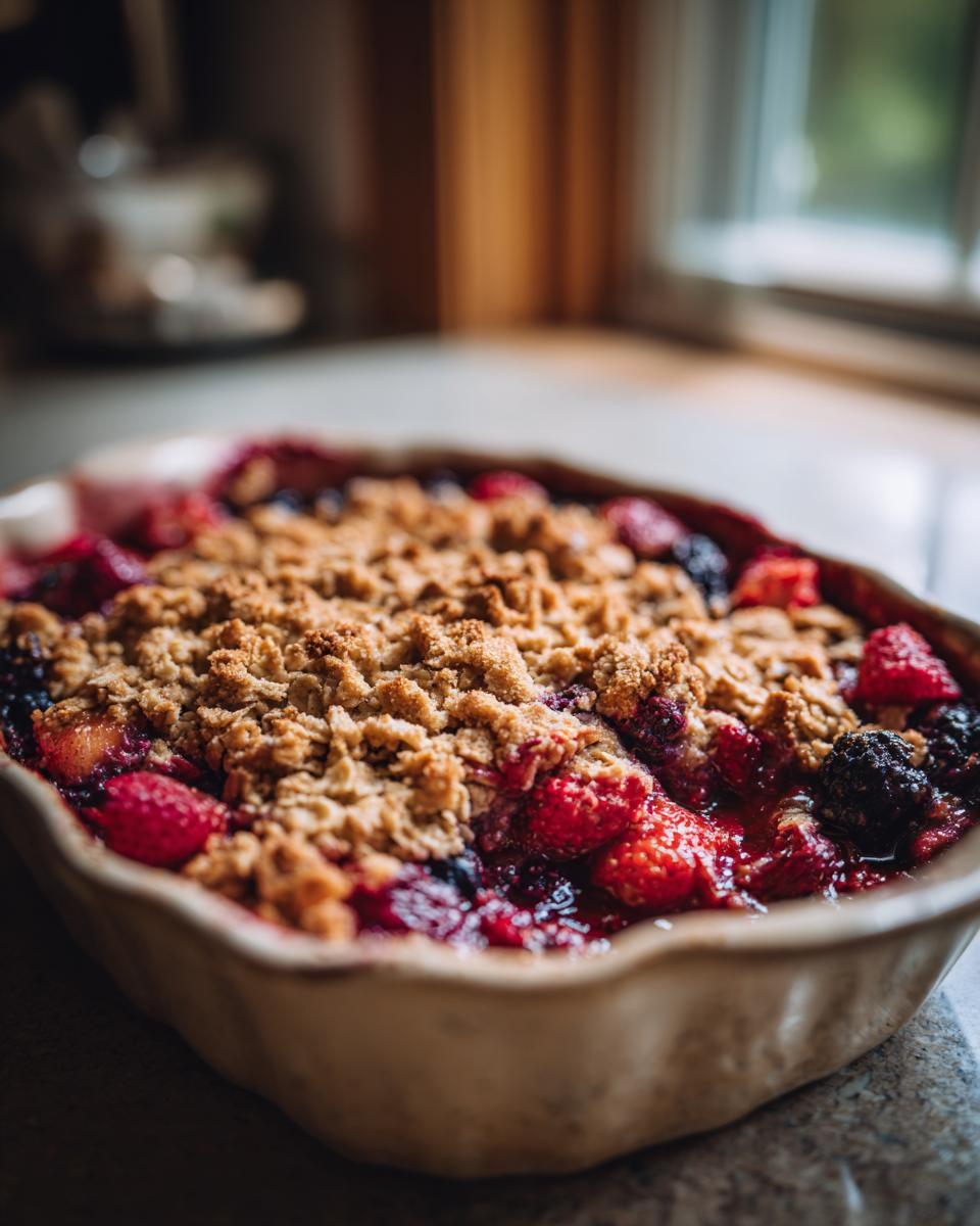 Summer Berry Crisp with Oat Topping - detail 3