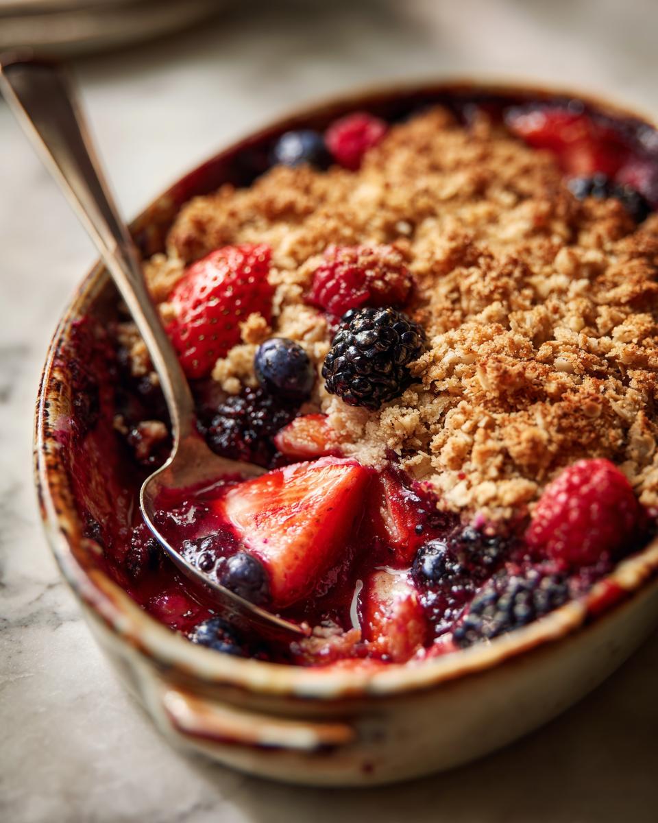 Summer Berry Crisp with Oat Topping - detail 3