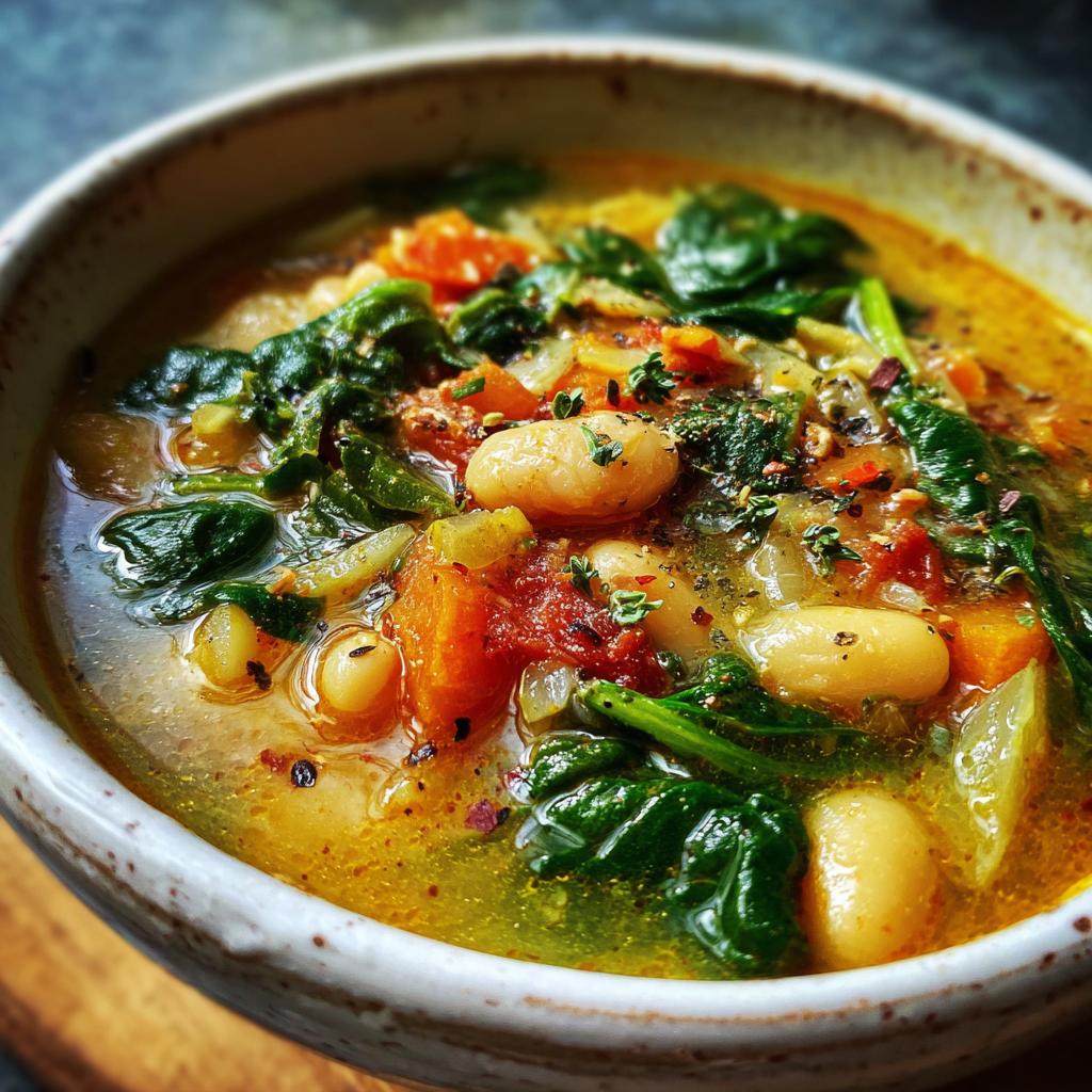 Tuscan White Bean & Spinach Soup - Tasty