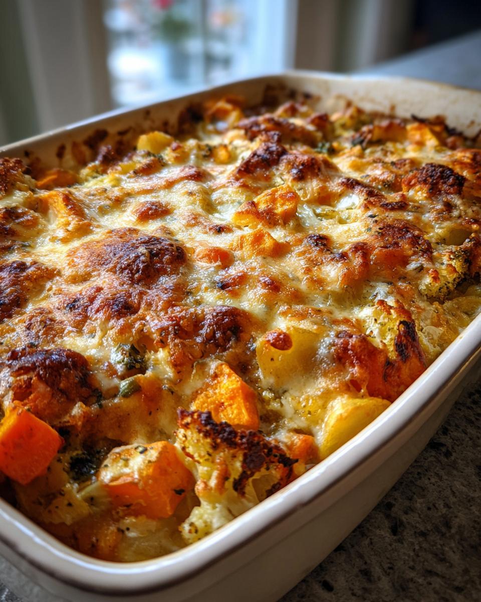 Ultimate Winter Veggie Casserole with Cheesy Topping - Comfort in 45 Minutes 5 Winter Veggie Casserole with Cheesy Topping