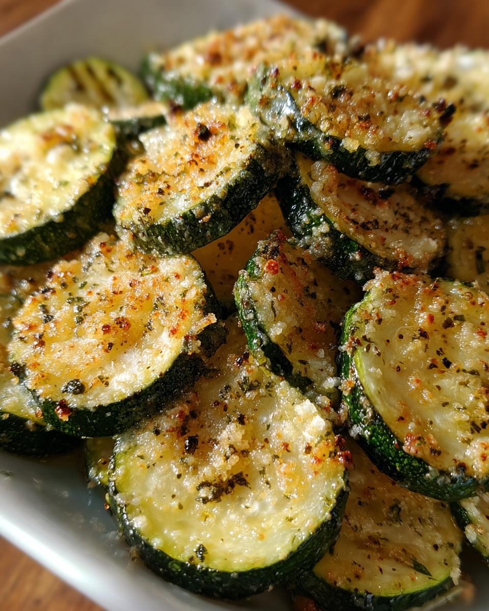 Baked Parmesan Zucchini: Delicious in Under 30 Minutes! 10 Close-up of crispy baked parmesan zucchini slices, a delicious and easy recipe.