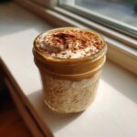 pumpkin spice latte overnight oats jar