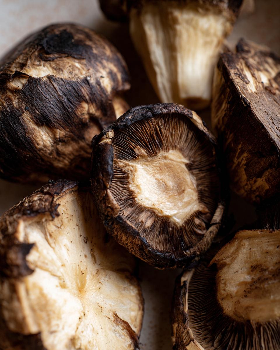Creamy Polenta with Mushrooms: 1 Recipe for Bliss 7 Close-up of roasted mushrooms, ingredients for Creamy Polenta with Mushrooms.
