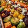 Roasted Veggie Sheet Pan with Feta, Walnuts & Cranberries