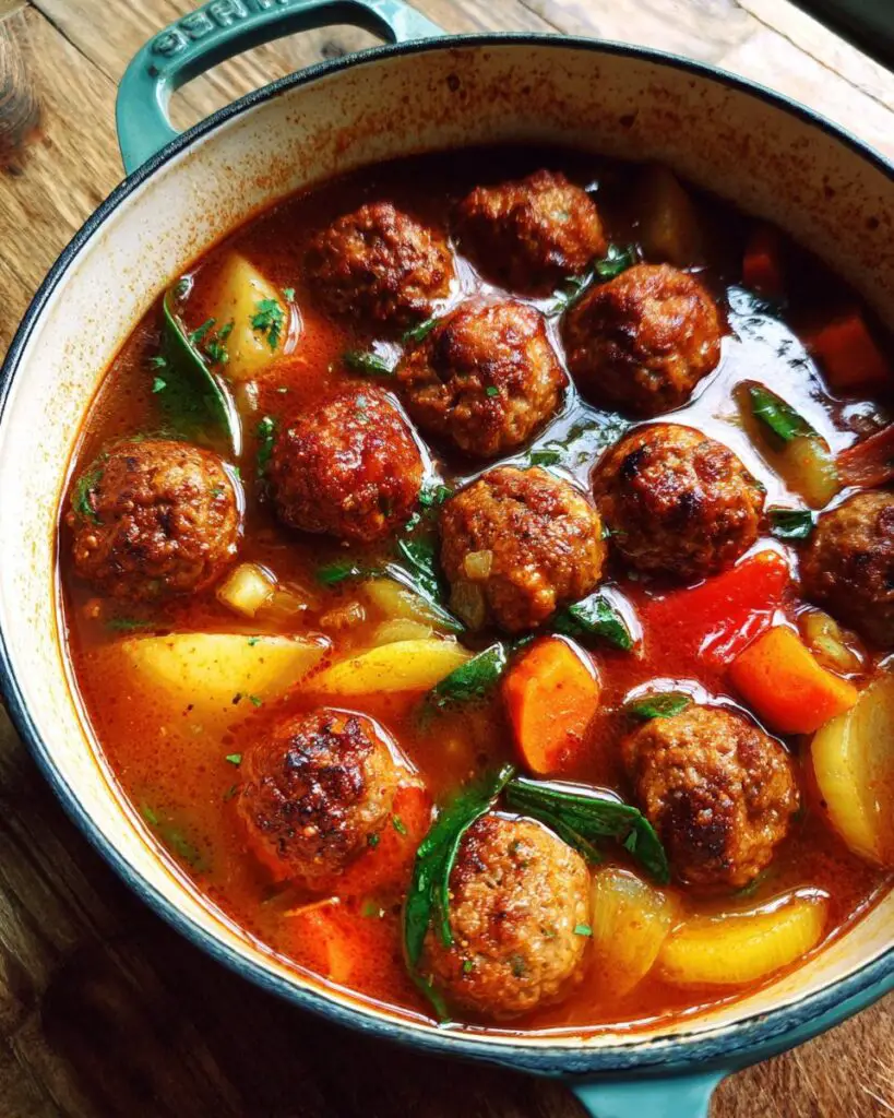 albondigas soup pot