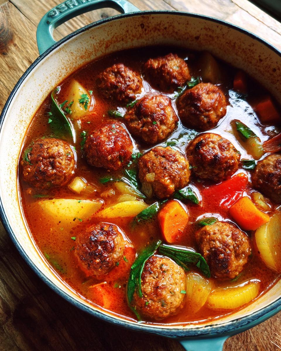 albondigas soup pot