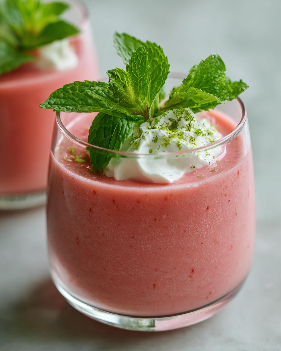 Delicious Chilled Strawberry Soup Recipe in 15 Minutes! 1 chilled strawberry soup glass