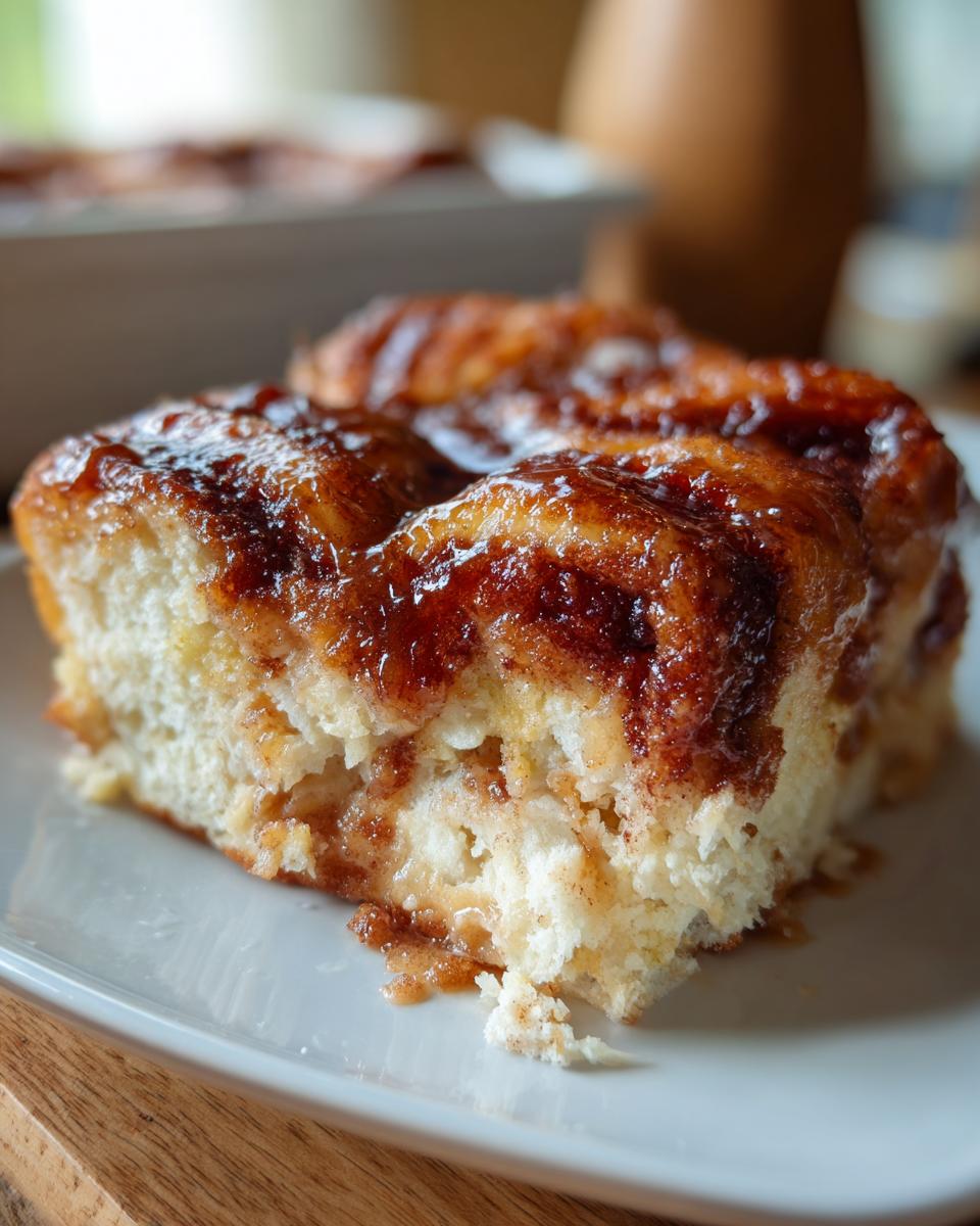 Cinnamon Roll Bread Pudding: A Delicious 3-Step Recipe 1 cinnamon roll bread pudding slice 2 1