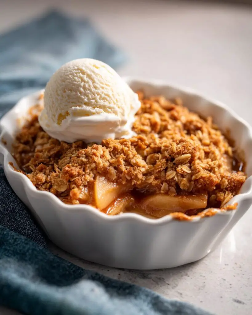 classic apple crisp cinnamon oats ice cream 1
