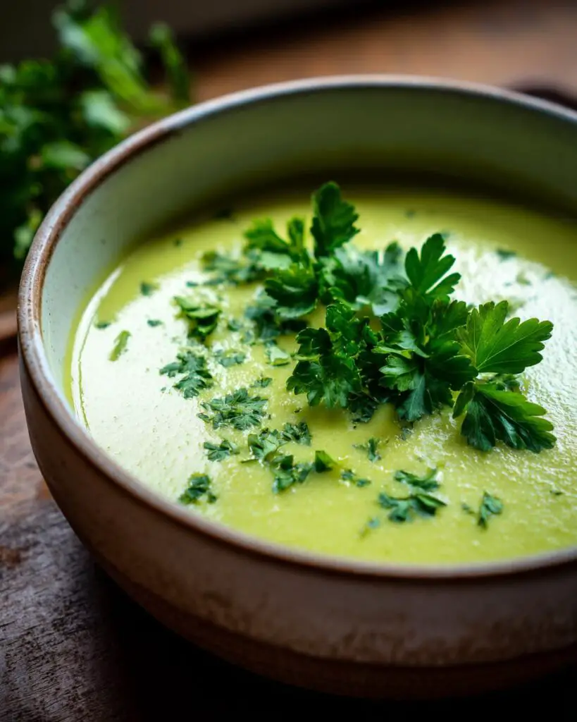cream of asparagus soup bowl 2