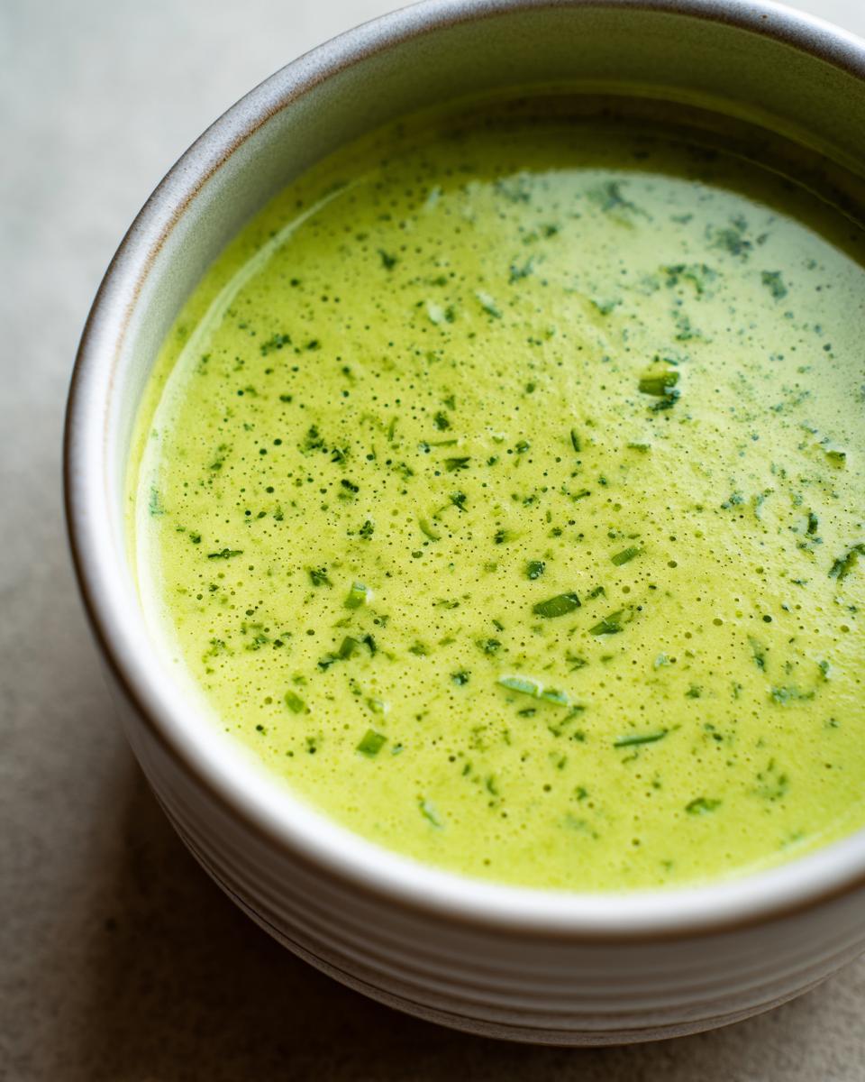 creamy celery soup bowl