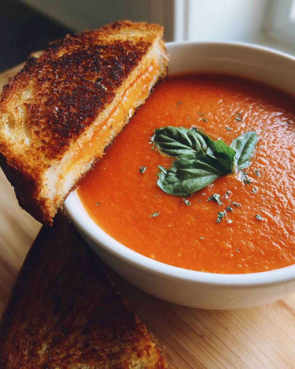 Creamy Tomato Basil Soup: 1 Simple Recipe to Love 1 creamy tomato basil soup grilled cheese 1