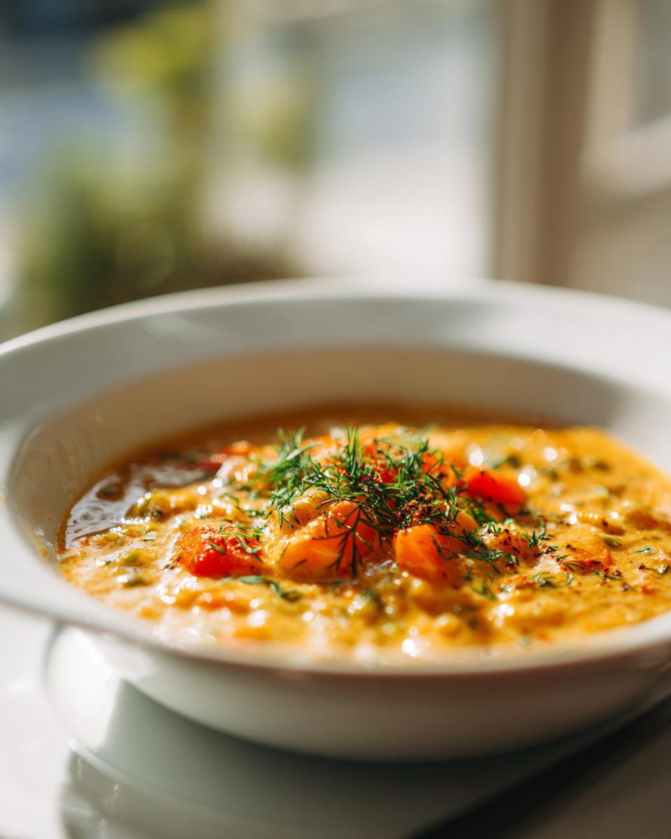 Make Hearty Creamy Vegetable Soup: 1 Pot of Bliss! 1 creamy vegetable soup bowl 4