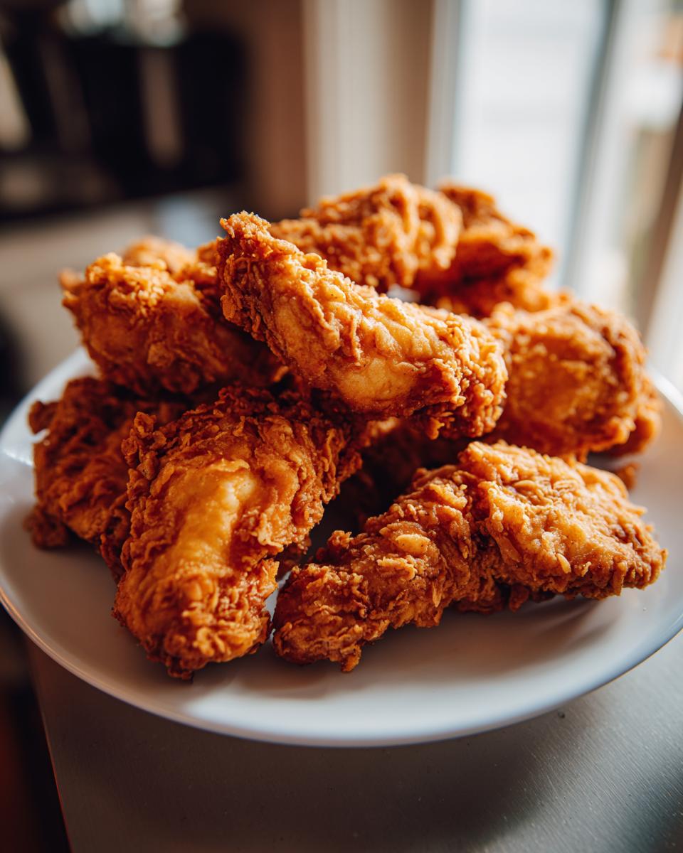 Crispy Fried Chicken Tenders: 1 Recipe, Pure Joy 1 crispy fried chicken tenders pile 1 1
