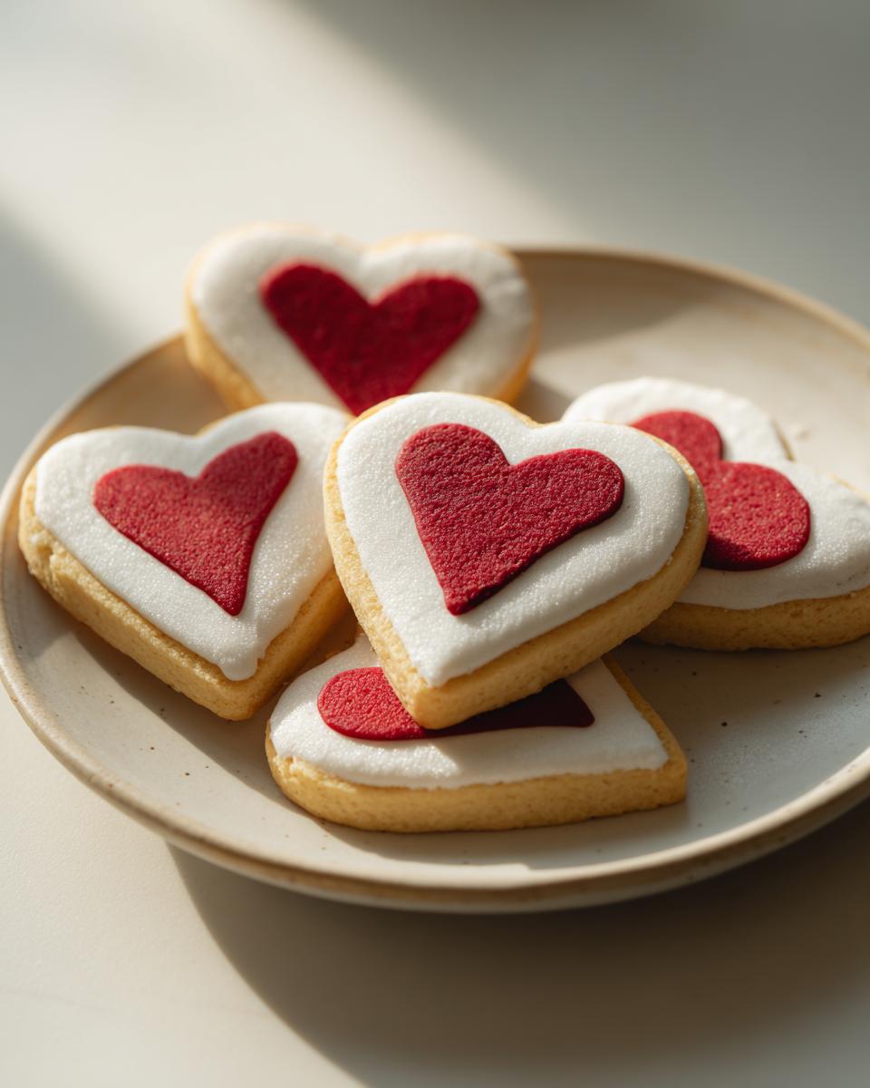 cute heart print cookies valentines day 1