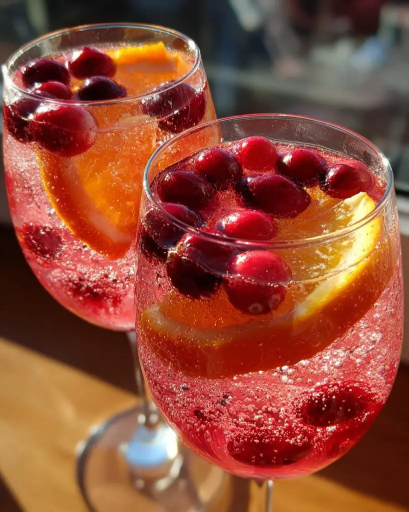 festive prosecco cocktails cranberries orange 1 1